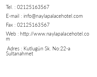 Nayla Palace Hotel iletiim bilgileri